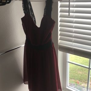 Burgundy dress